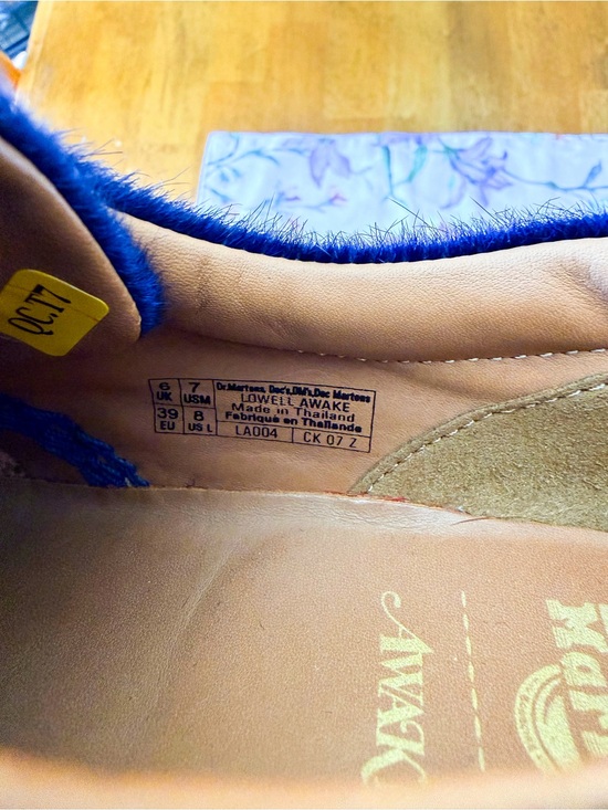 Dr. Martens x Awake Lowell Hair-On Moc Toe Navy US‎ 7 EUC main image 6